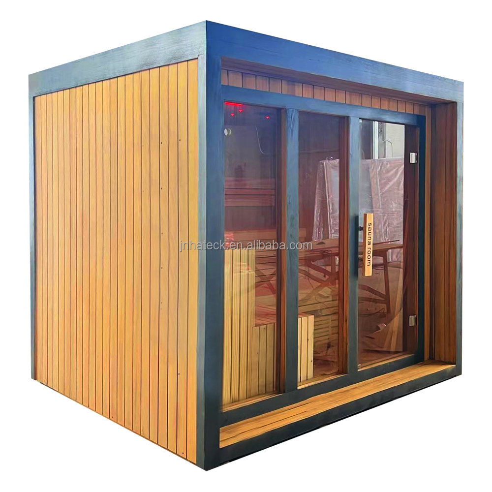 Spa Wellness Luxury - Solid Wood Sauna Room, Customized Red