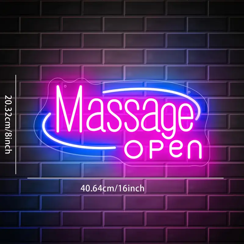Massage Spa Open LED Neon Sign - Spa Wellness Center reseña y precio