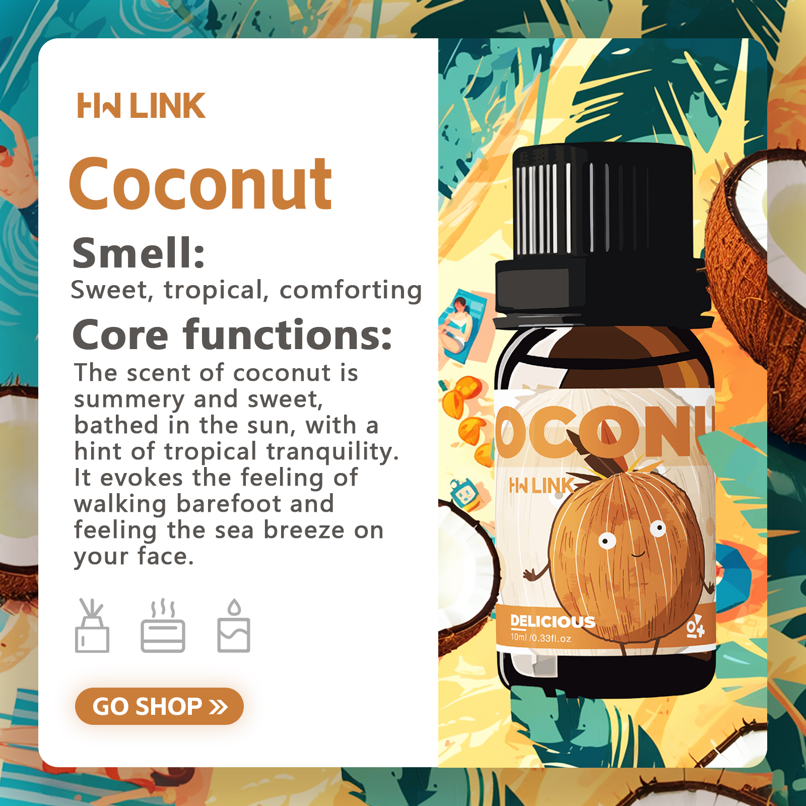 10ml Coconut Essential Oils No - Spa And Wellness reseña y precio