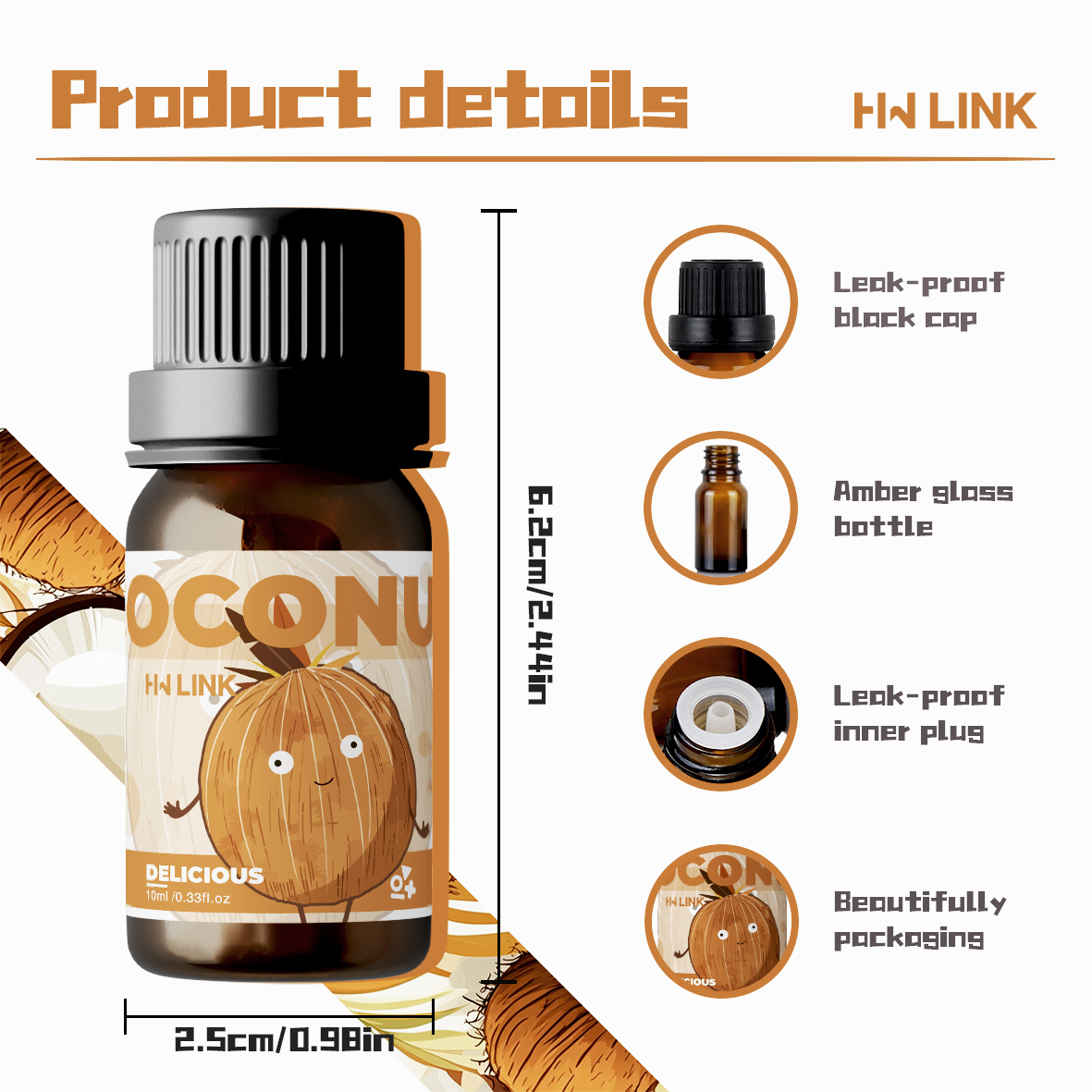 10ml Coconut Essential Oils No - Spa And Wellness reseña y precio