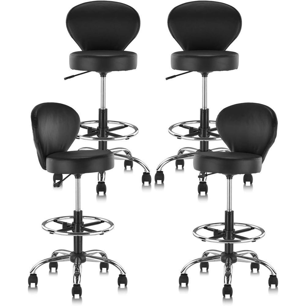 Set of 4 PVC Leather Swivel St - Spa & Wellness Hotel Diamond Ustroń reseña y precio