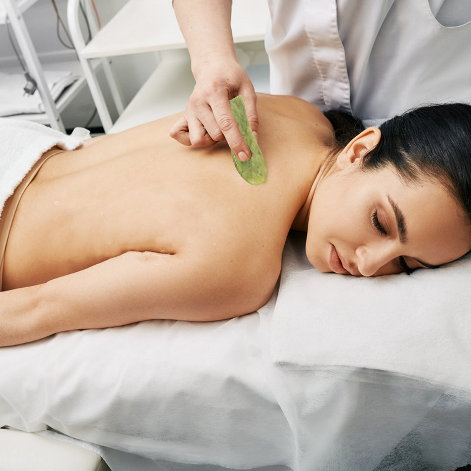 2Pcs Natural Jade Gua Sha Scra - Spa And Wellness reseña y precio