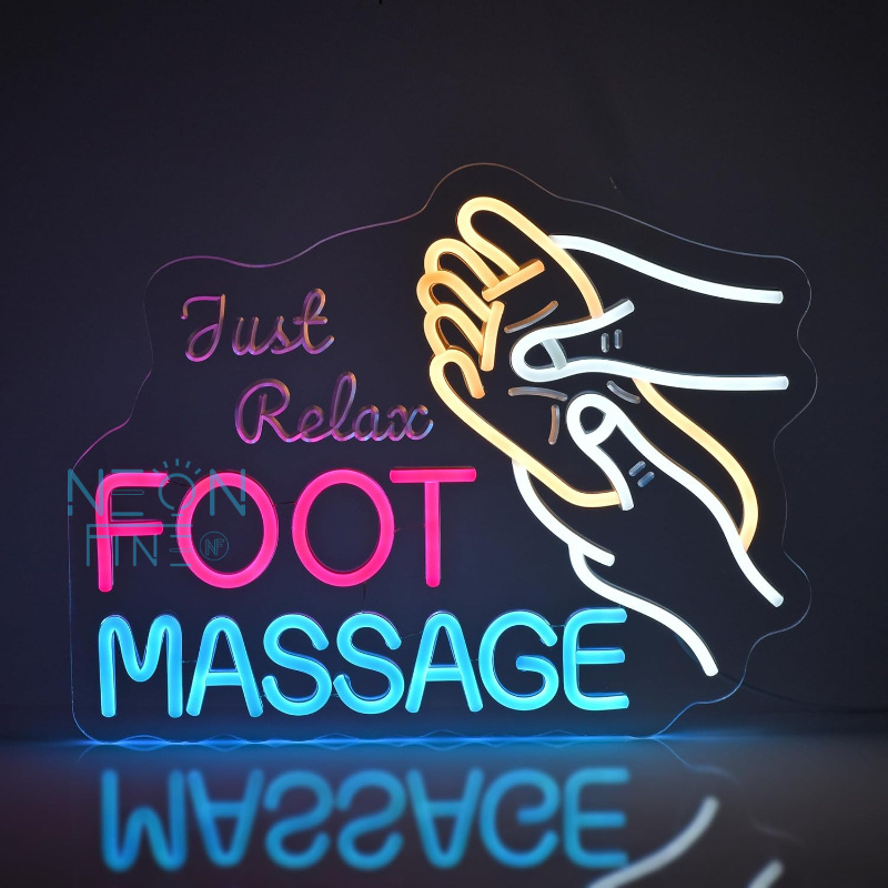 Foot Massage Neon Sign LED Neo - Spa Wellness Center reseña y precio