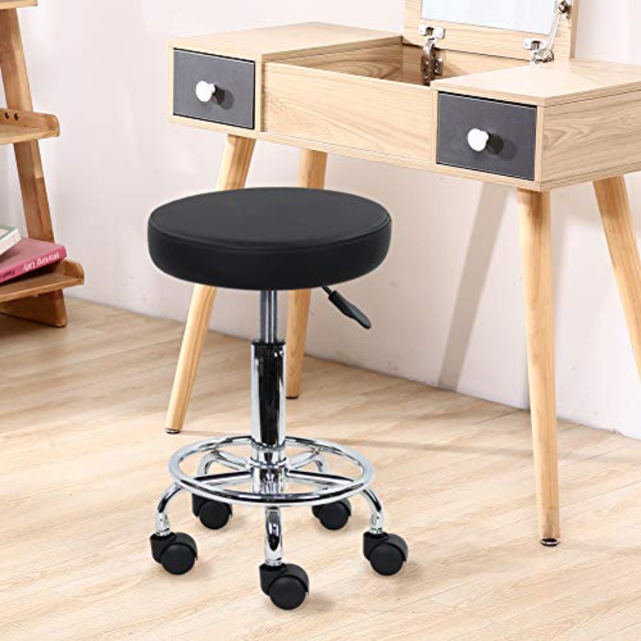 PU Leather Round Rolling Stool - Spa & Wellness Hotel Diamond Ustroń reseña y precio