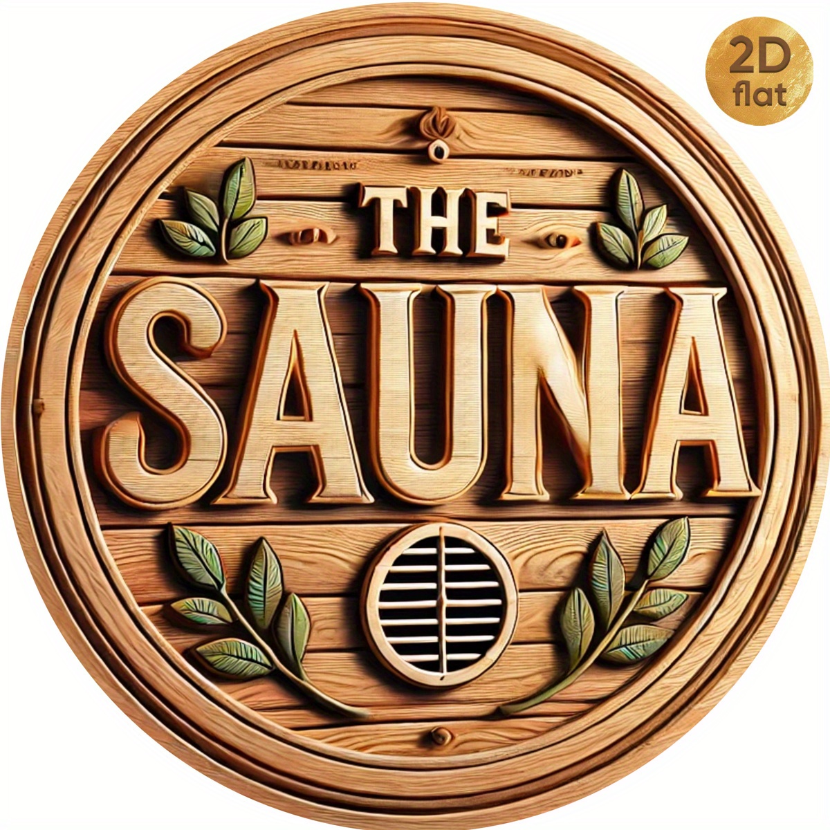 2D Flat Vintage The Sauna Roun - Spa Wellness Center reseña y precio